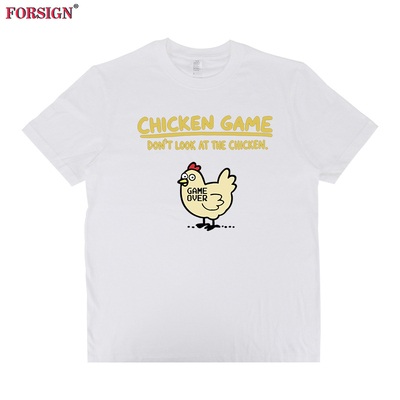 Game over游戏卡通动漫dont look at the chicken短袖T恤男女
