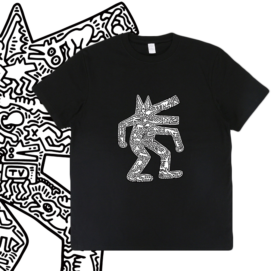 面具艺术绘画街头短袖t恤