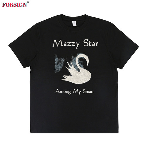 迷星Mazzy Star Among My Swan欧美民谣摇滚乐队天鹅短袖T恤男女