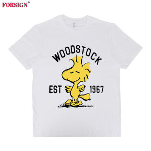Woodstock短袖 T恤小鸟1967史努比伍德斯托克音乐节卡通男女情侣潮