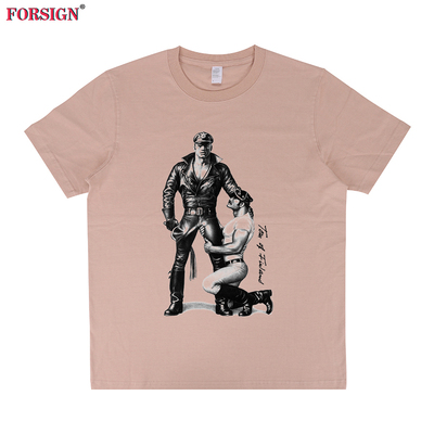 汤姆芬兰咔叽美式复古短袖t恤