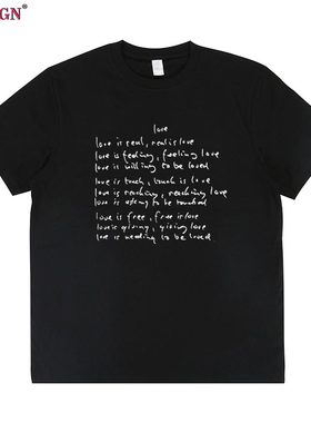 love约翰列侬John Lennon甲壳虫歌曲复古怀旧摇滚短袖T恤男女