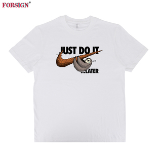 T恤 later树懒先生卡通动漫搞笑恶搞大学生男女短袖 just