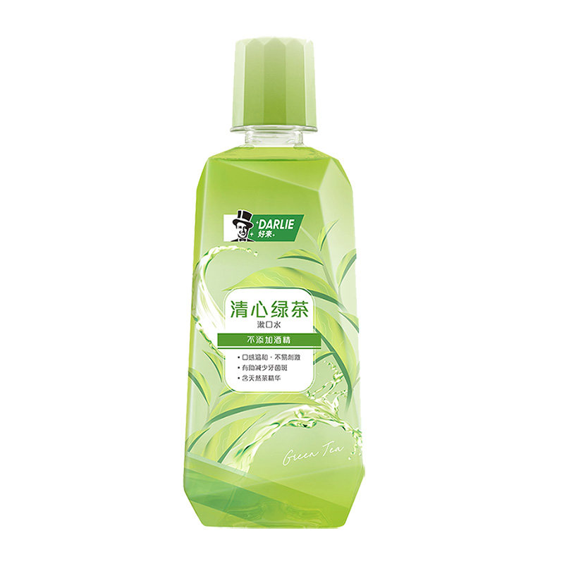 darlie好来(原黑人)漱口水清心绿茶250ml温和不含酒精清洁口腔