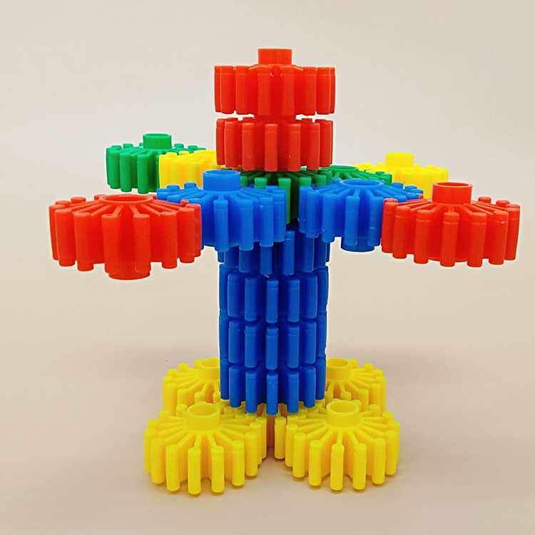 幼儿园桌面玩具圆形齿轮积木拼插拼装益智早教积木百变积木