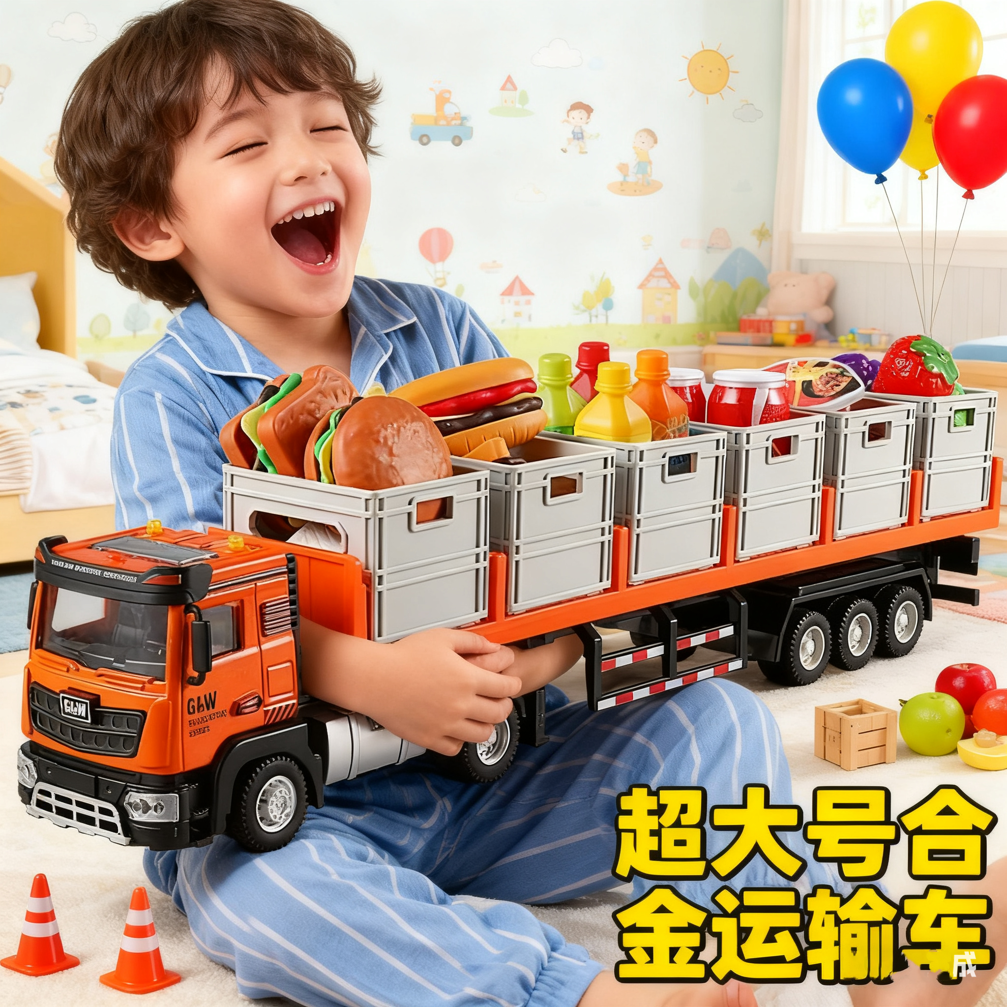 超大号仿真合金运输货车