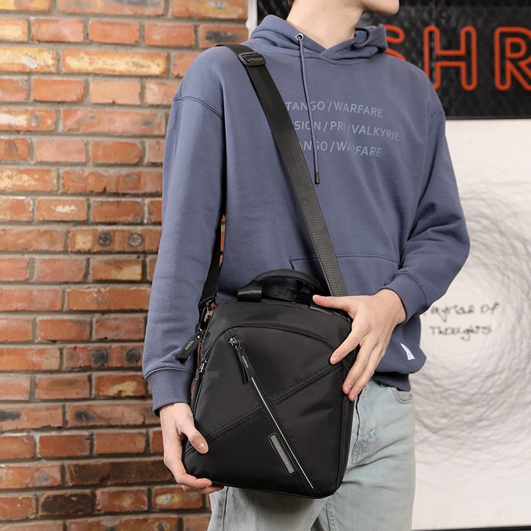 男包包竖款商务休闲手提包尼龙牛津布帆布包单肩斜挎包公文包新款
