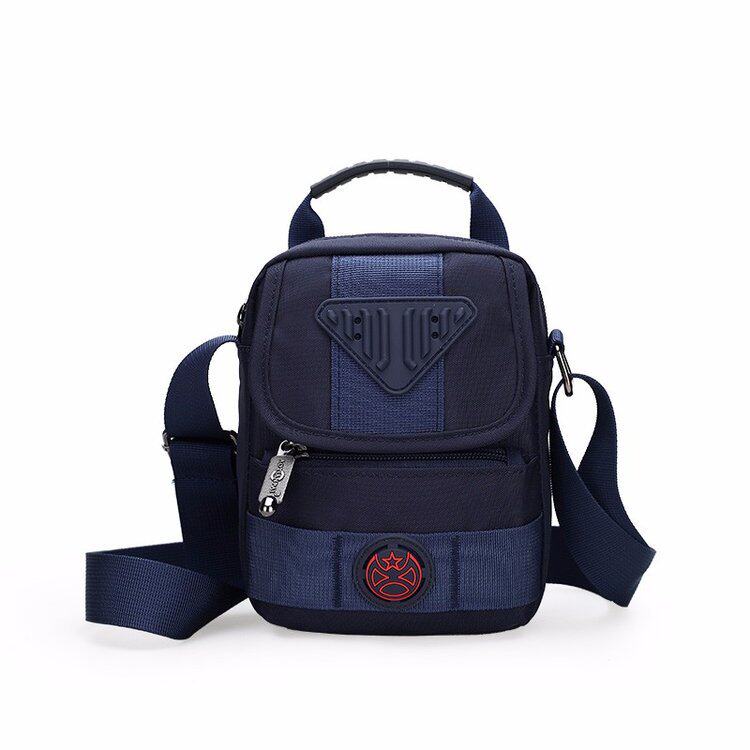 休闲男士单肩包新款防水尼龙包斜挎小包男包牛津布包竖款斜背包潮