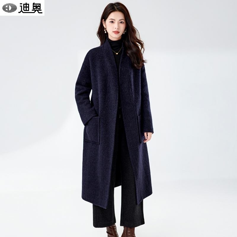 迪奥25秋冬高级中长款羊毛呢外套