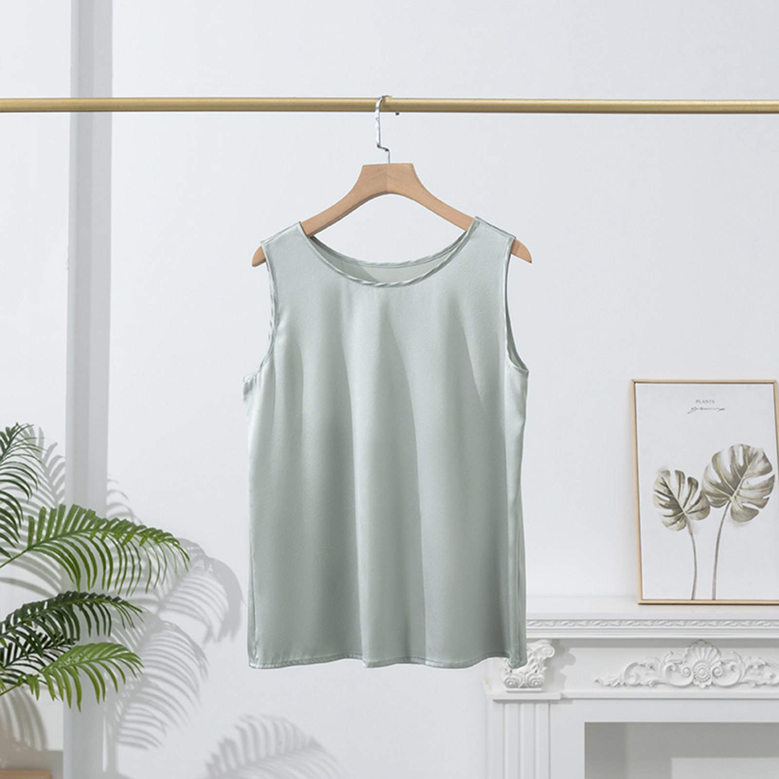 夏季缎面女士真丝背心通勤桑蚕丝圆领无袖t恤上衣宽松内搭打底衫,女装/女士精品,真丝上装,淘宝优惠券,粉丝福利购,淘宝优惠卷