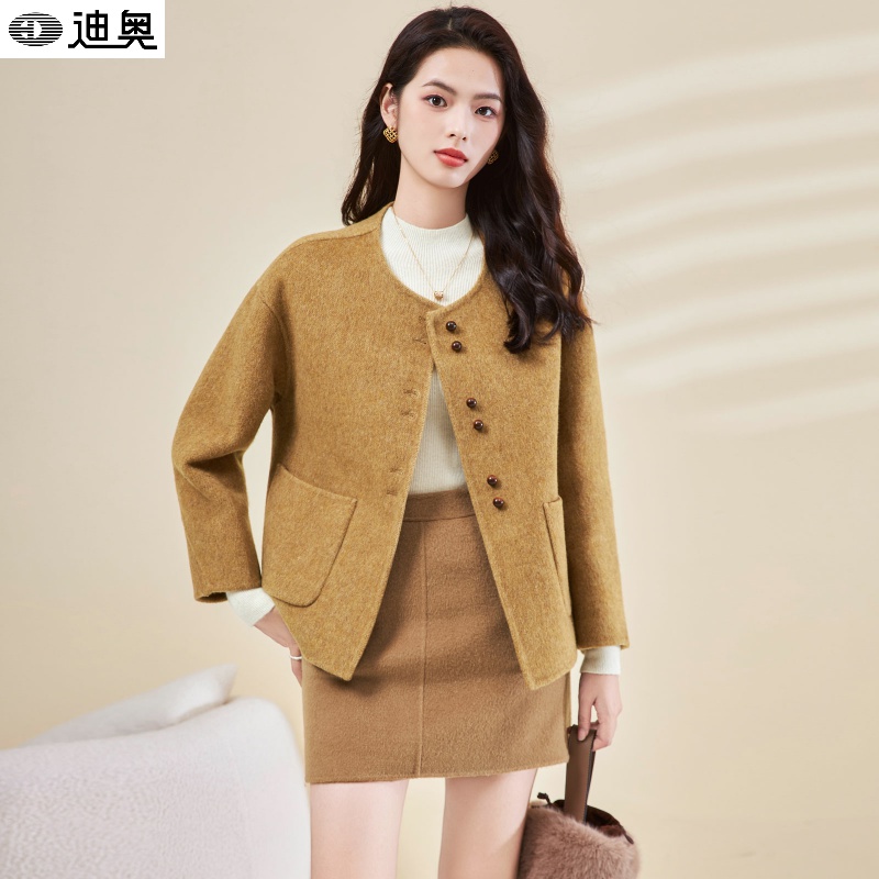 迪奥25秋冬小香风休闲毛呢外套女