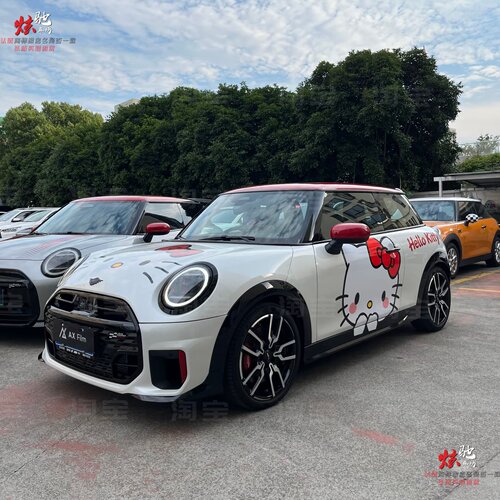 宝马MINI JCW凯蒂猫车贴拉花电动MINI CooperF56J01 F54 R60 贴纸