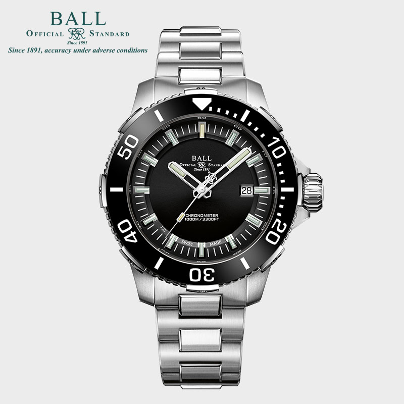 波尔碳氢系列钛金属表壳1000米防水设计DM3002A-S3CJ-BK