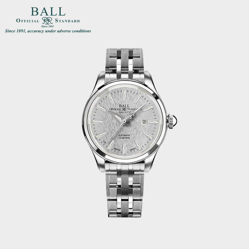 波尔表(BALL)铁路传承系列-长青女表  NL2080D-SJ黑盘银盘 31mm