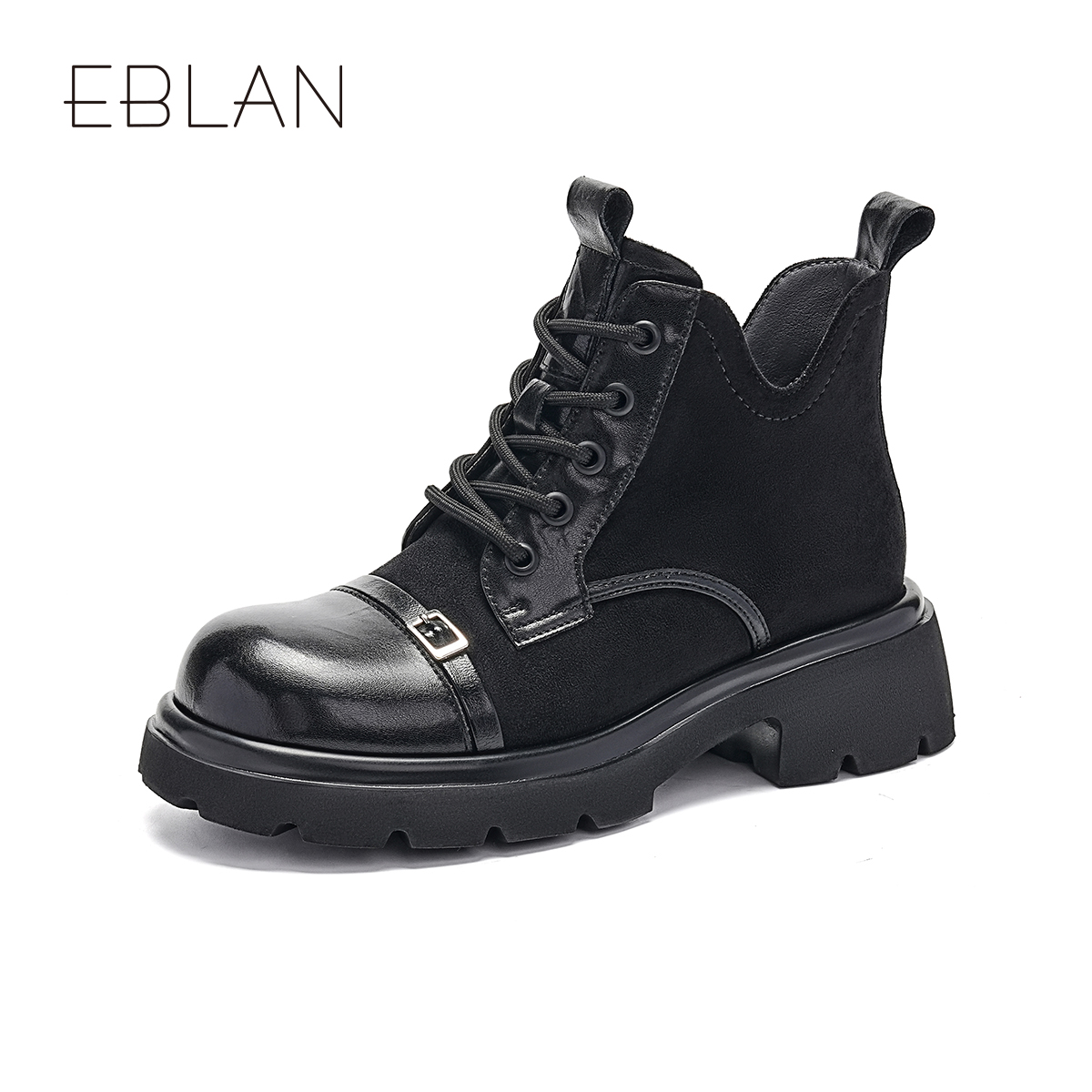 伊伴厚底马丁靴2025冬季新款