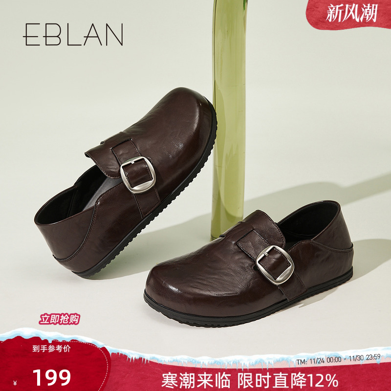 新款时尚2025春季复古女鞋伊伴