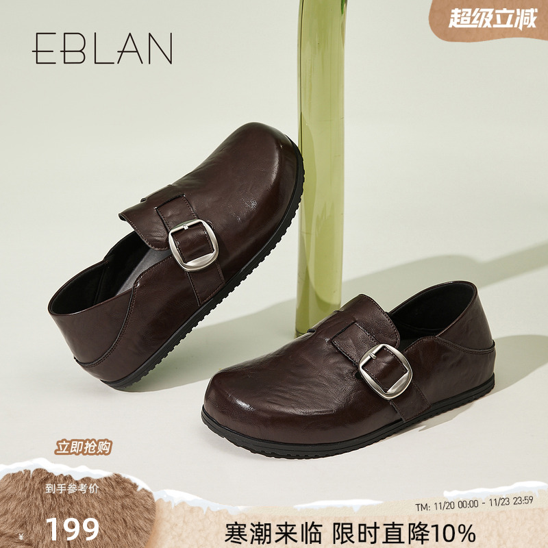 新款时尚2025春季复古女鞋伊伴