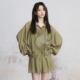 松弛感防晒衬衫 JfYanYan 夏薄款 2025新款 杂糅绿绿 绿色外套女款