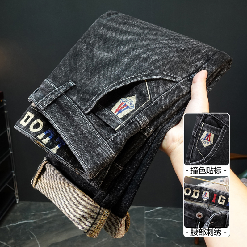 保暖长裤加绒牛仔裤男款秋冬季