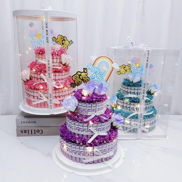 有钱花蛋糕礼盒diy材料包创意生日礼物送女友闺蜜圣诞七夕节生日