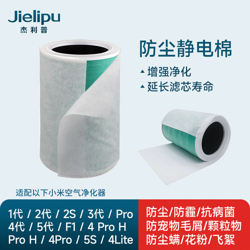 适配小米米家空气净化器滤芯防尘静电棉滤网初效棉123代2S/Pro/F1