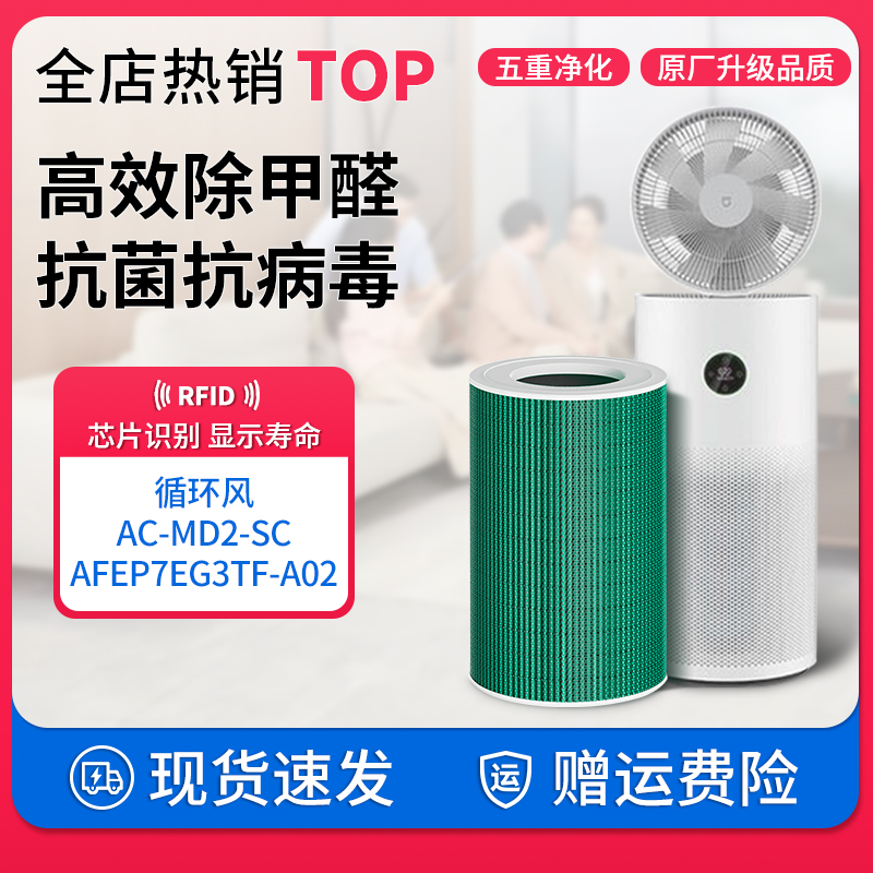 适配小米米家空气净化器滤芯循环风/AC-MD2-SC滤网AFEP7EG3TF-A02