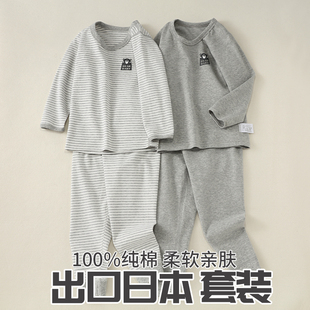 宝宝纯棉磨毛儿童内衣a类2025新款 全棉衬衣衬裤 套装 男童秋衣秋裤