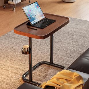 可移动升降电脑桌卧室床边桌办公桌子工作台家用沙发边几边桌置物