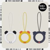 可爱手机壳指环扣硅胶圈短款 小风扇水杯u盘钥匙防丢神器小挂饰女