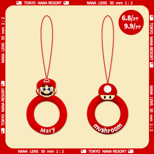 卡通手机绳挂绳硅胶圈指环扣短款 链吊坠挂件绳子防丢钥匙u盘挂饰