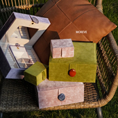 Moreve 雾曰鹤 大号双层多功能便捷天然石丝绒收纳首饰盒礼物