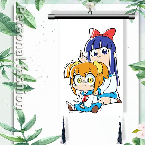 pop子和pipi美的日常周边挂画海报房间壁画挂轴挂图装饰画定制