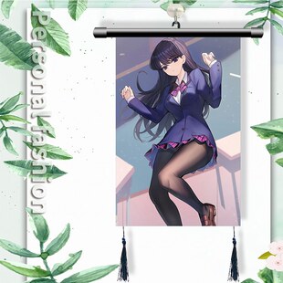 古见同学有交流障碍症 古见硝子周边挂画海报挂轴挂图装饰画