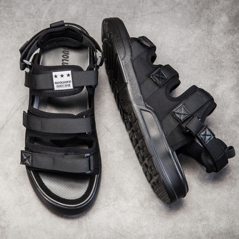 果洛菲欧美风夏季厚底松糕凉鞋男潮鞋沙滩休闲透气防滑百搭凉鞋男在类目 流行男鞋, 凉鞋中 - 来自Buy2taobao.com提供专业的淘宝代购服务