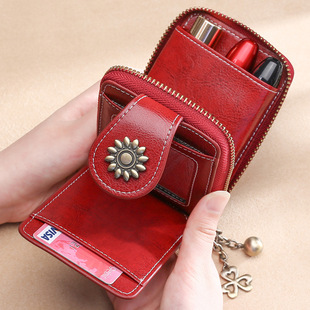 Red for held tou storage hand bag makeup envelope women