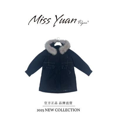 M.Y 媛总貉子毛大毛领中长款派克羽绒服XB21222