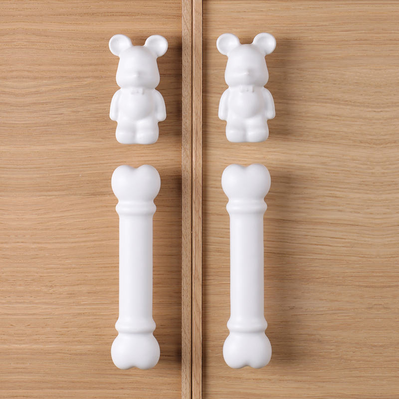 白色儿童房专用拉手衣柜门小把手