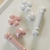 新款 简约爱心组合衣柜拉手奶油风高档定制橱柜柜门抽屉门把手大全