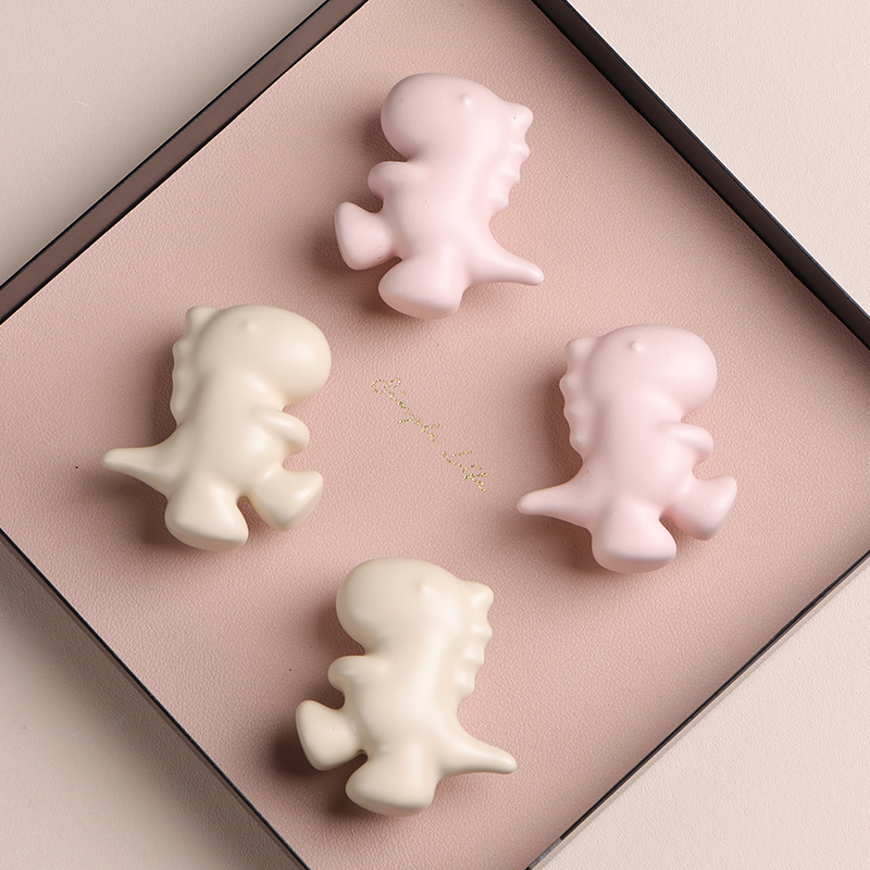 轻奢动物儿童柜门单孔陶瓷把手