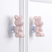 新款 暴力熊免打孔拉手衣柜橱柜柜子抽屉免钉强力自粘无痕卡通把手