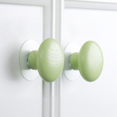 简约原木拉手免打孔粘贴实木衣柜柜门抽屉把手一门到顶彩色门把手