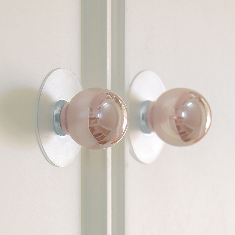 圆球免打孔衣柜拉手陶瓷