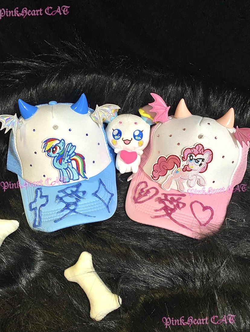 「red ice」ph cat原创手作小马宝莉小恶魔角翅膀二次元可爱帽子