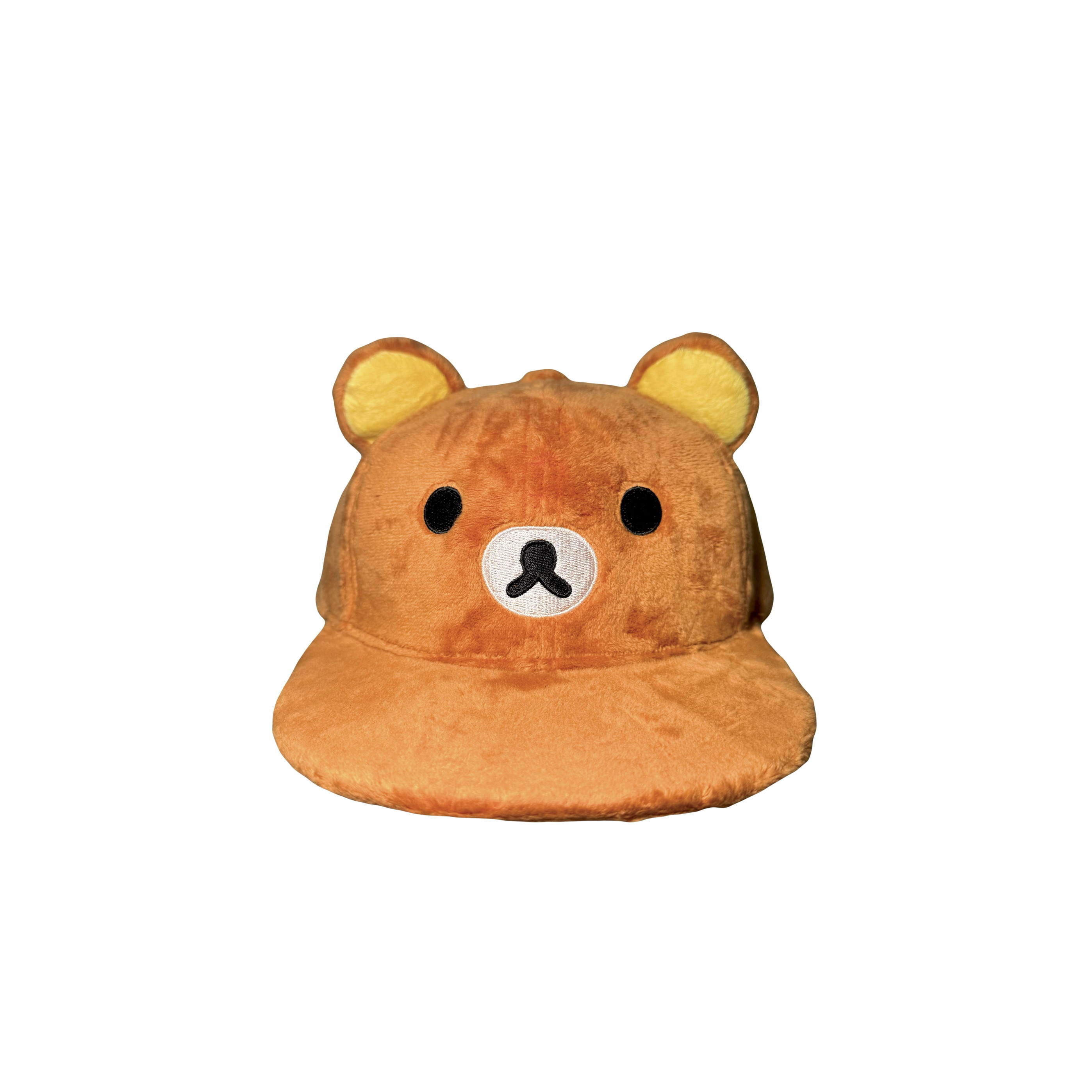 RED ICE 原创自制黄棕色轻松熊可爱小熊恶搞毛绒耳朵棒球帽子