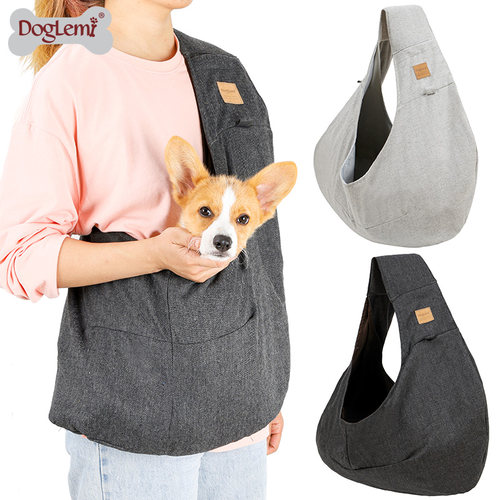 doglemi拥抱式宠物包 狗狗猫咪可携式外出包单肩胸前斜挎包斜揹包