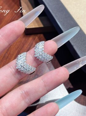 重工v型爱心满钻简约戒指高级感日常百搭设计感开口可调节指环潮