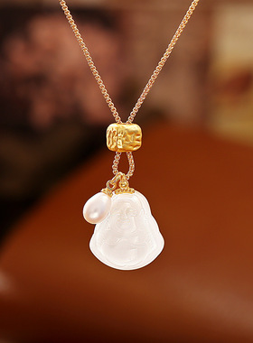 中国风御林佛公可伸缩吊坠项链喜庆纳福高级感锁骨链女新中式颈链