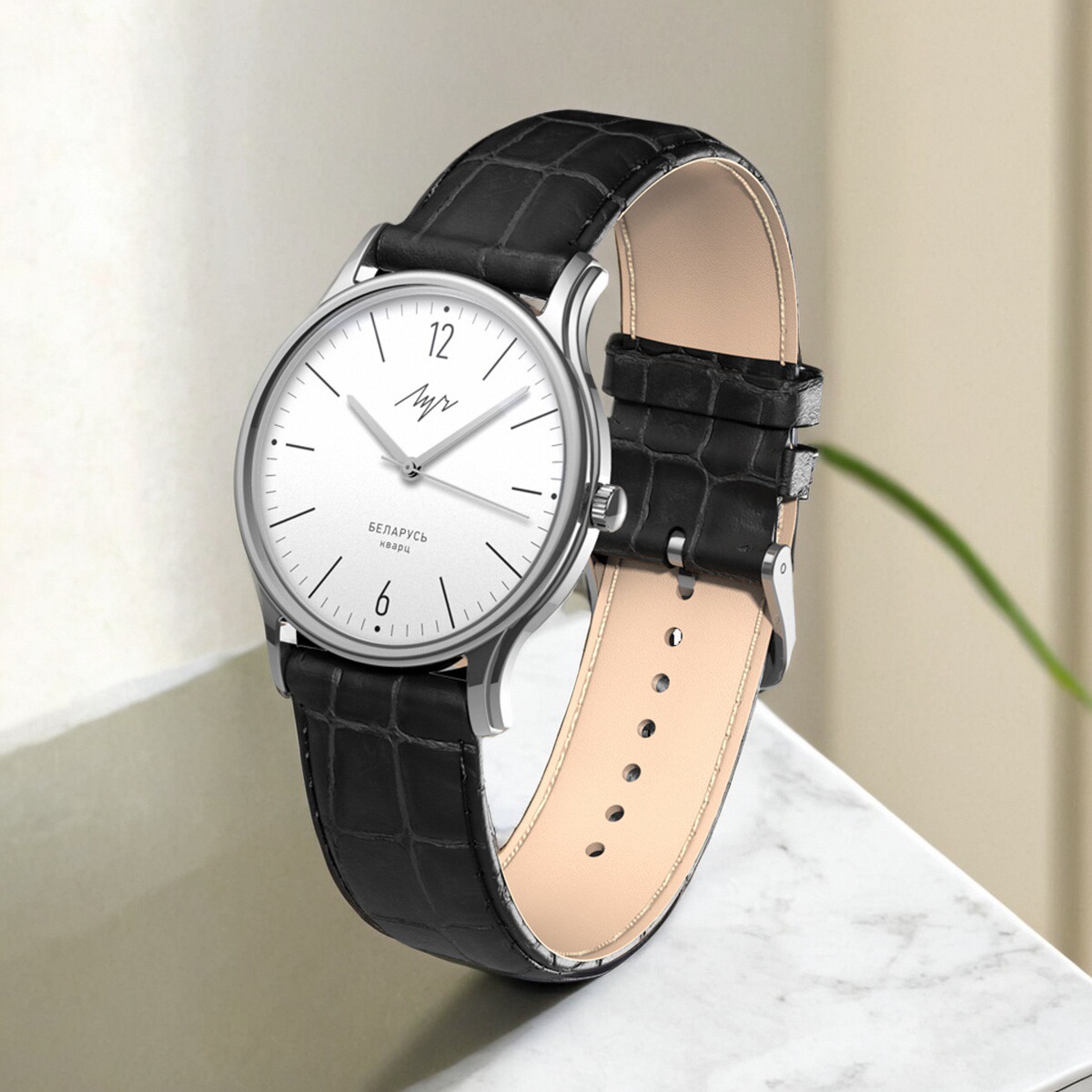 优雅简约极简男表女表石英机芯超薄多种颜色欧美手表LUCH曙光真皮