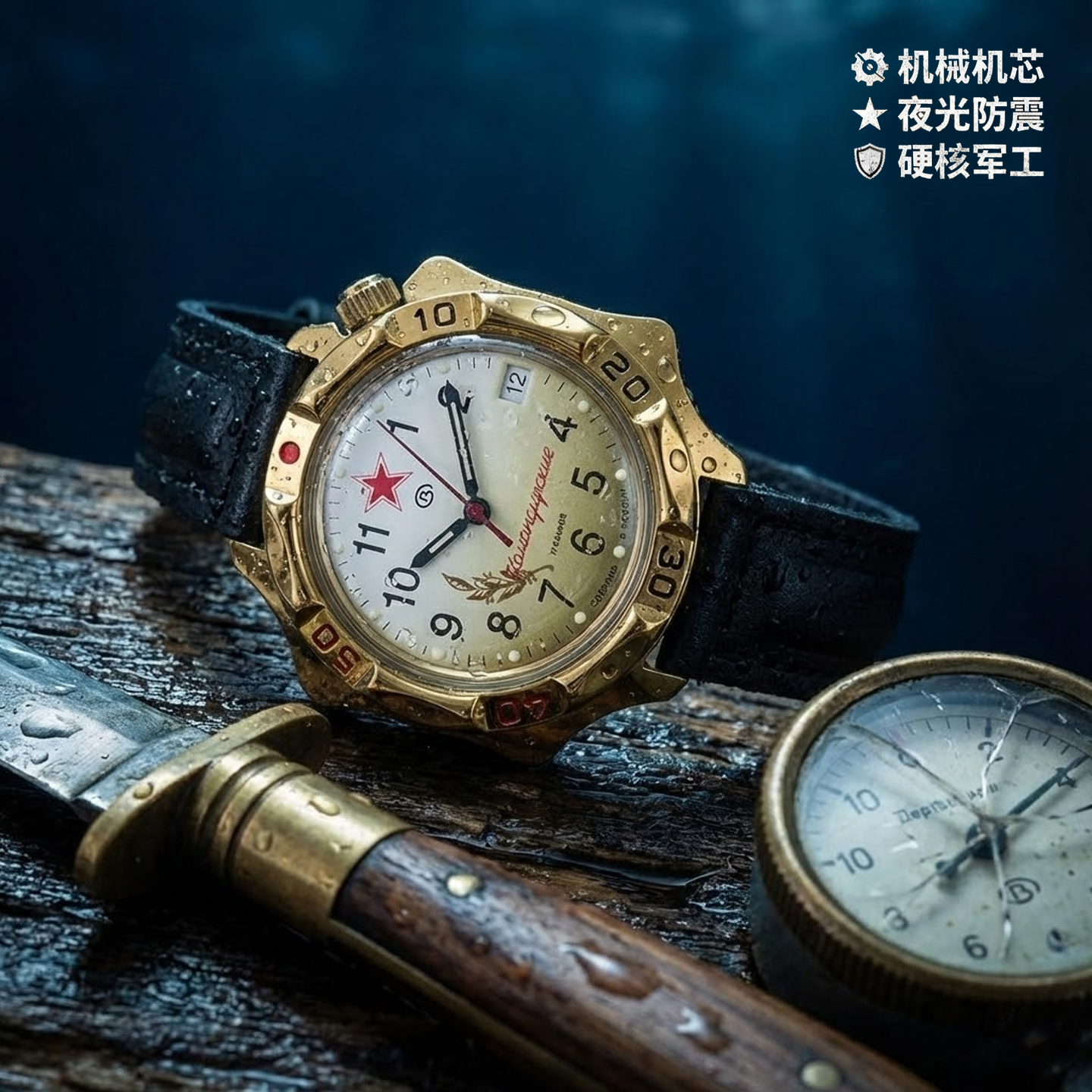 海外进口纯铜机械防震男表进口