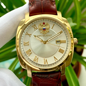 俄罗斯双头鹰商务男表总统镀金表镶钻休闲石英机芯双表带欧美防水